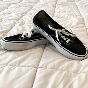 Black platform womens vans